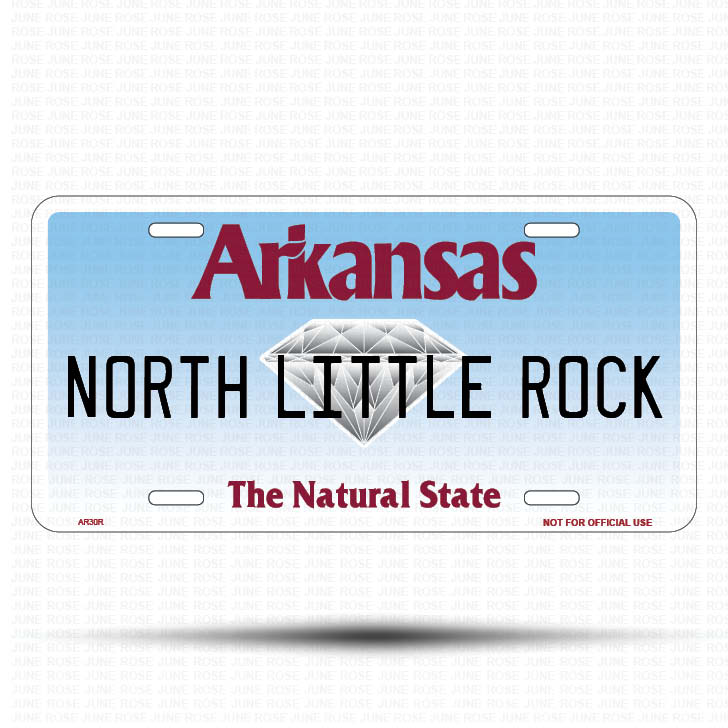ROGERS Flat Aluminum License Plate | 6" x 12" | State Plate Front View Name Plate
