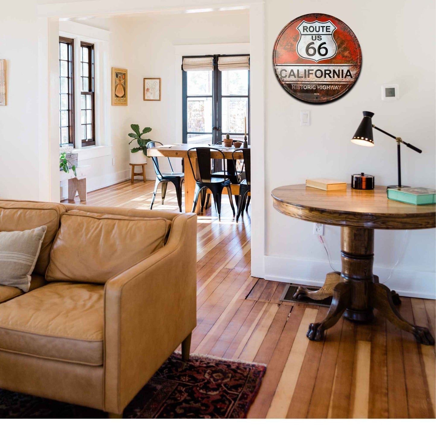 Route 66 California Rust Vintage Historic Highway Sign In Use Home Living Space