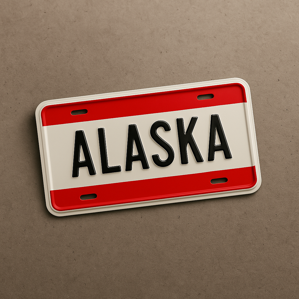 Alaska State Plate Front