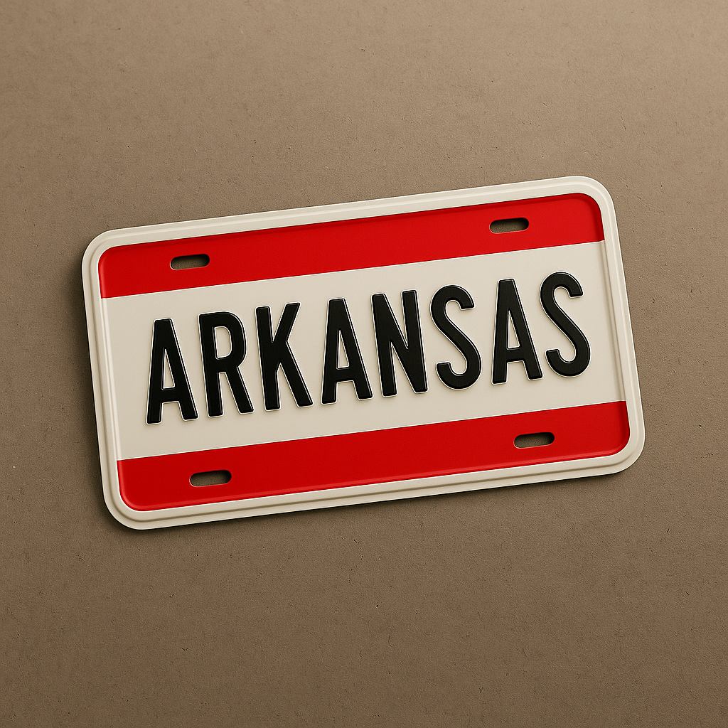 Arkansas State Plate Front