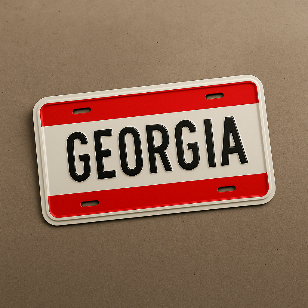 Georgia State Plate Front