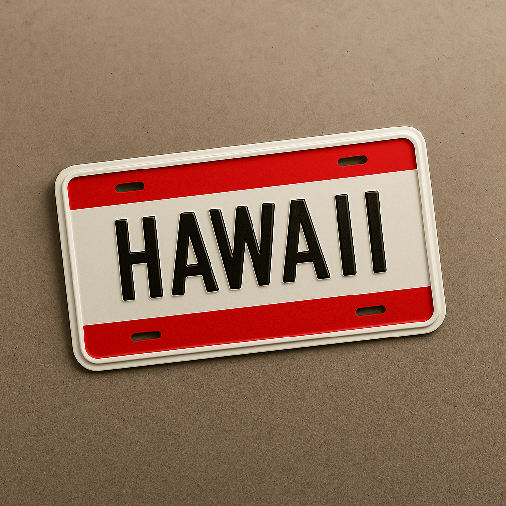 Hawaii State Plate Front