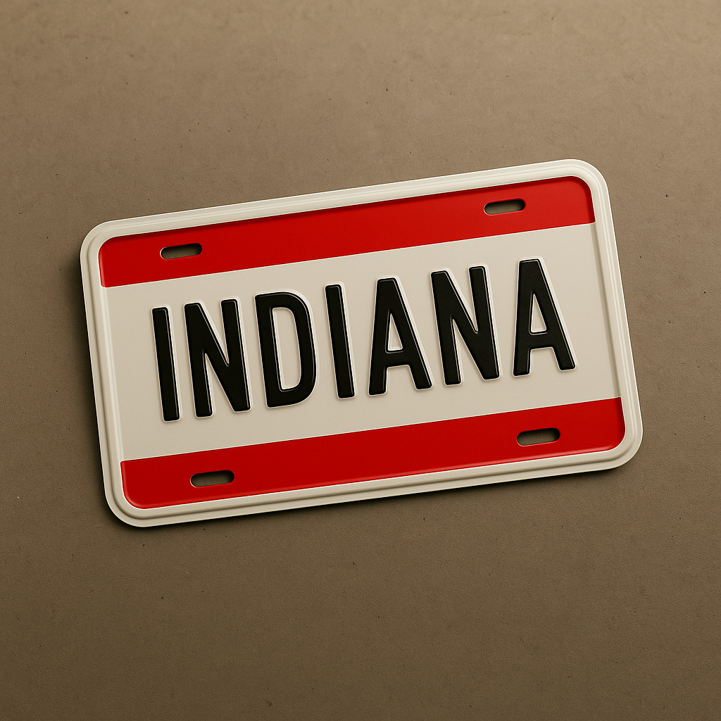 Indiana State Plate Front