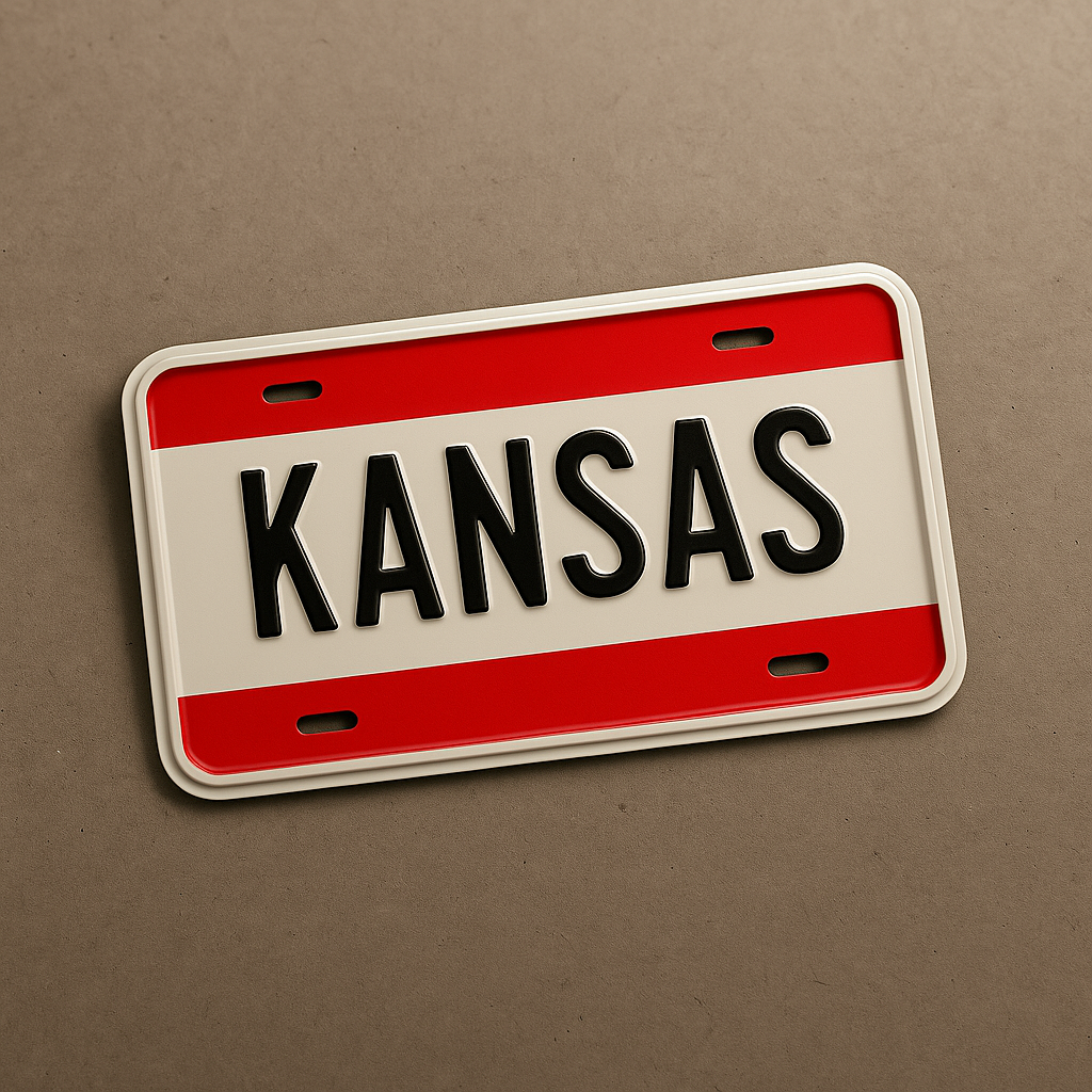 Kansas State Plate Front