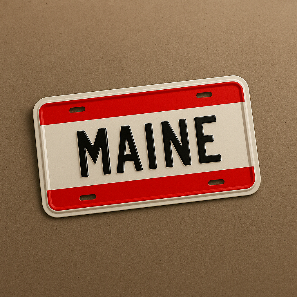 Maine State Plate Front