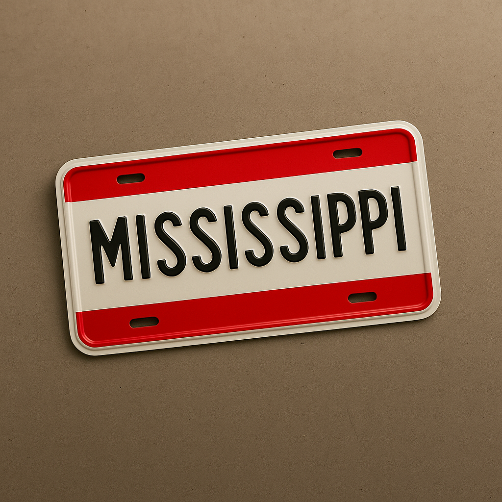 Mississippi State Plate Front