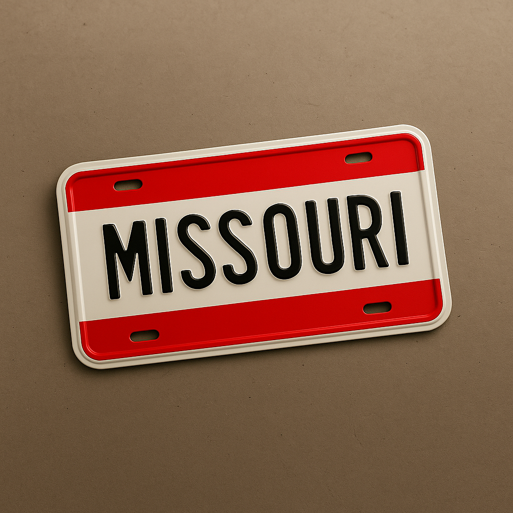 Missouri State Plate Front
