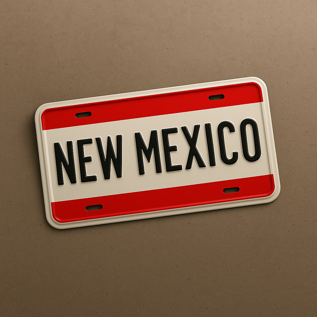 New Mexico State Plate Front