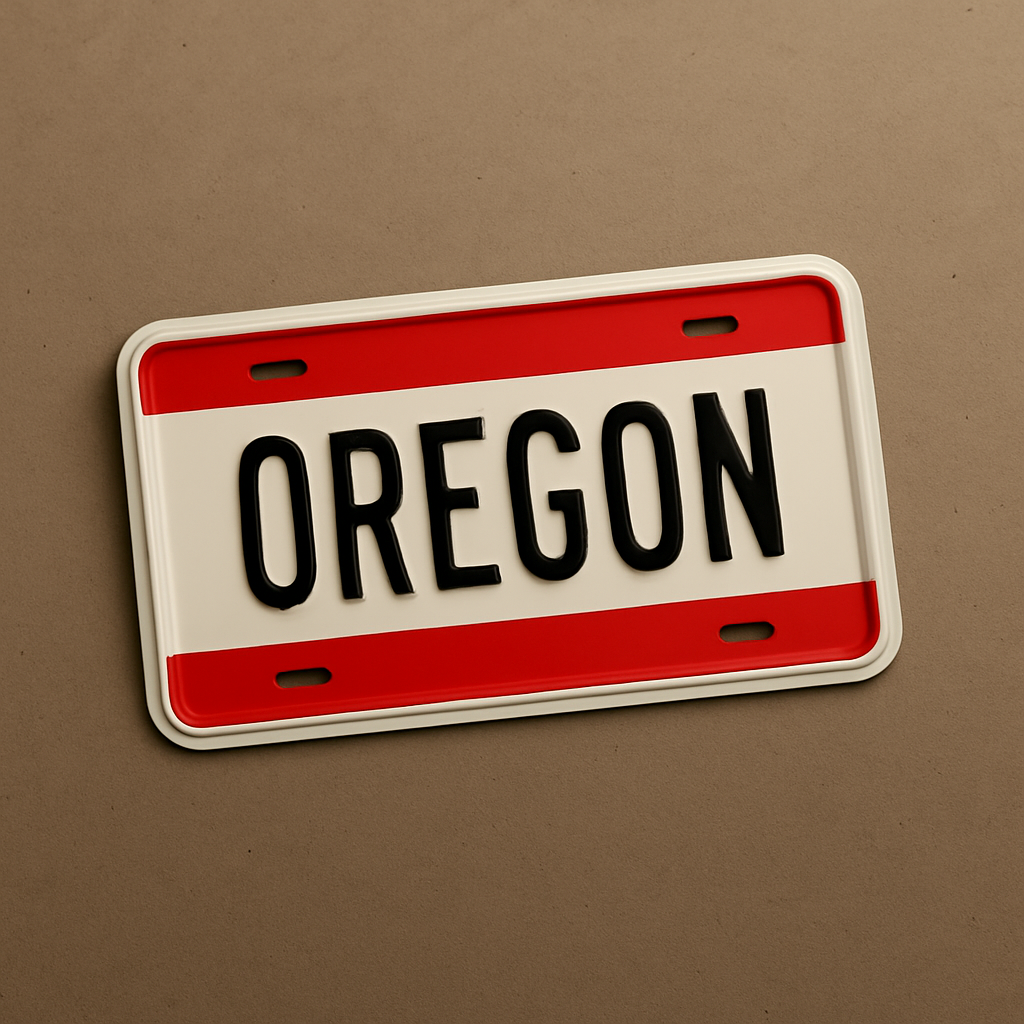 Oregon State Plate Front