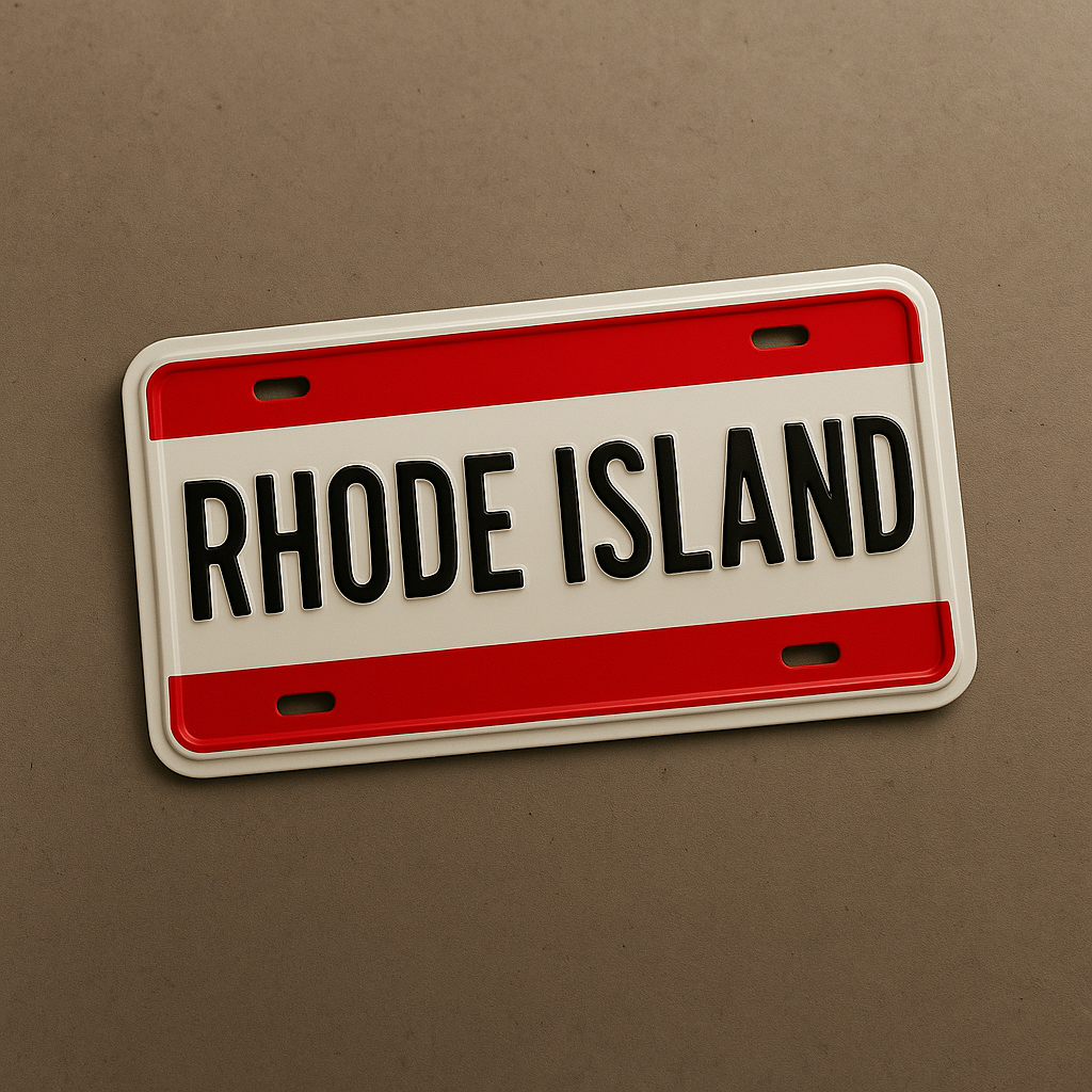 Rhode Island State Plate Front