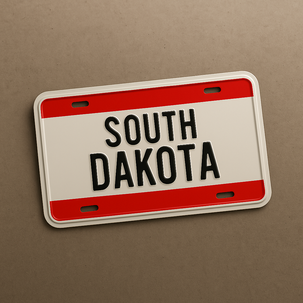 South Dakota State Plate Front