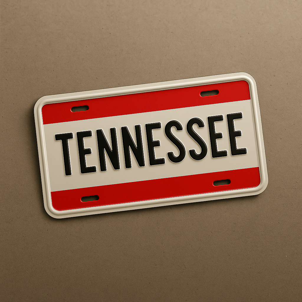 Tennessee State Plate Front