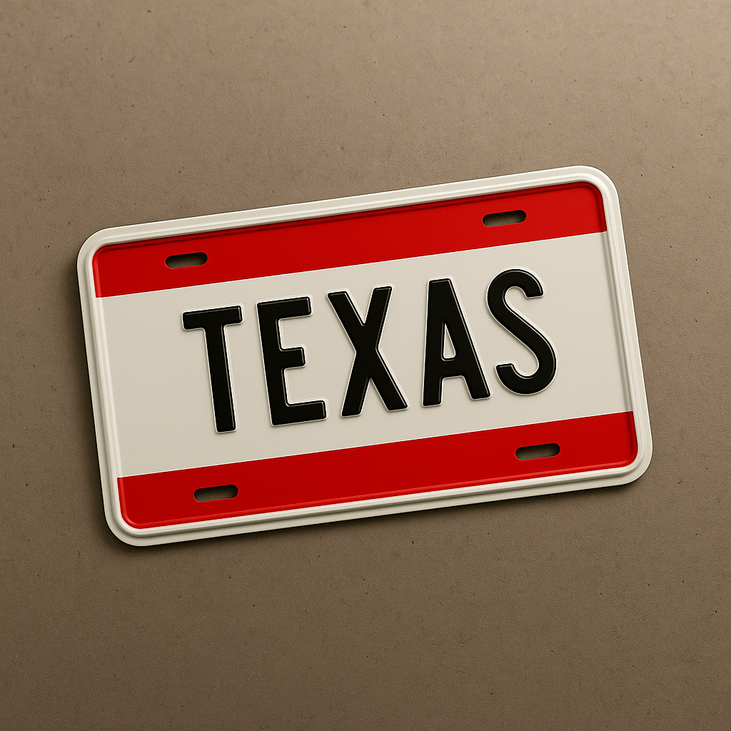 Texas State Plate Front