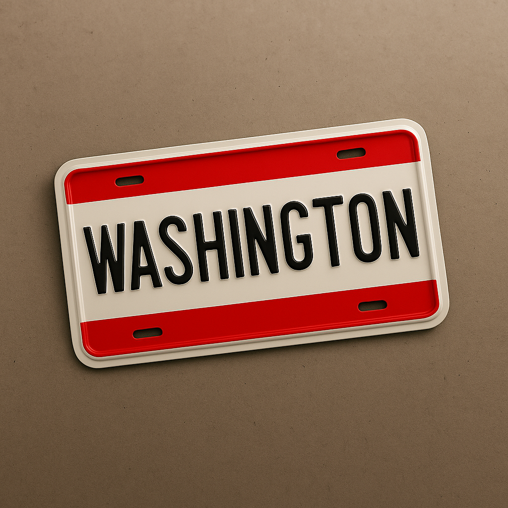 Washington State Plate Front