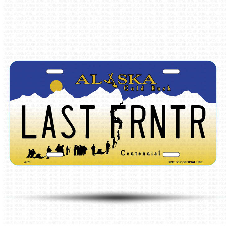 LAST FRONTR Flat Aluminum License Plate | 6" x 12"Front View Name Plate