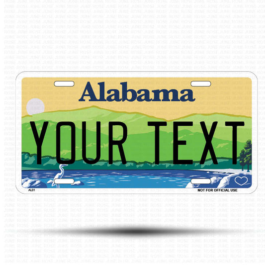 MONTGOMERY Flat Aluminum License Plate | 6" x 12" | State Plate ALABAMA