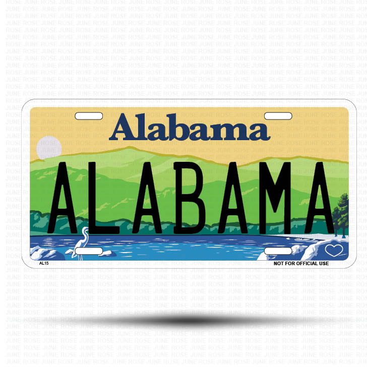ALABAMA Flat Aluminum License Plate | 6" x 12" | State Plate ALABAMA