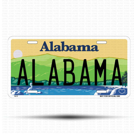 ALABAMA Flat Aluminum License Plate | 6" x 12" | State Plate ALABAMA
