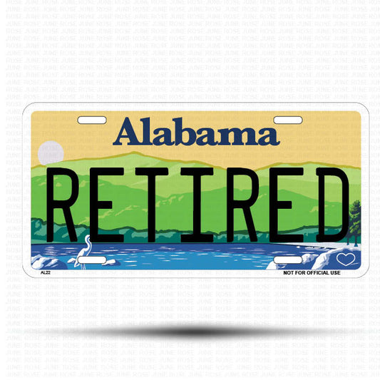 RETIRED Flat Aluminum License Plate | 6" x 12" | State Plate ALABAMA