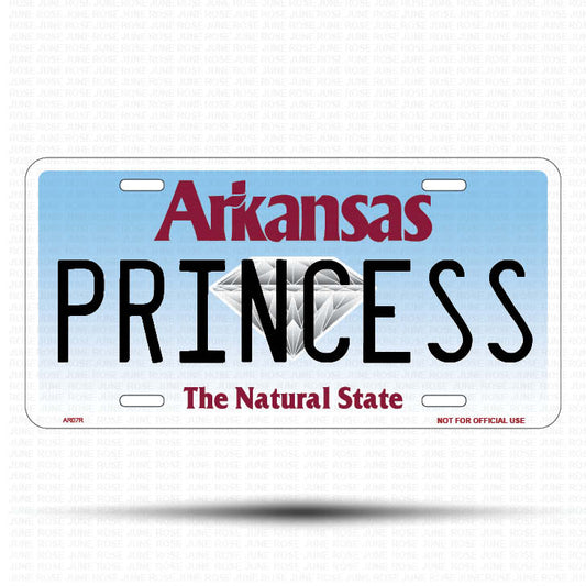 LOVE Flat Aluminum License Plate | 6" x 12" | State Plate Front View Name Plate