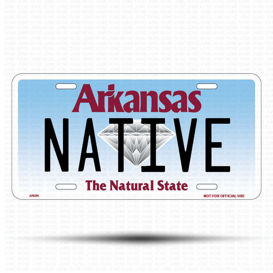 HOTTIE Flat Aluminum License Plate | 6" x 12" | State Plate Front View Name Plate