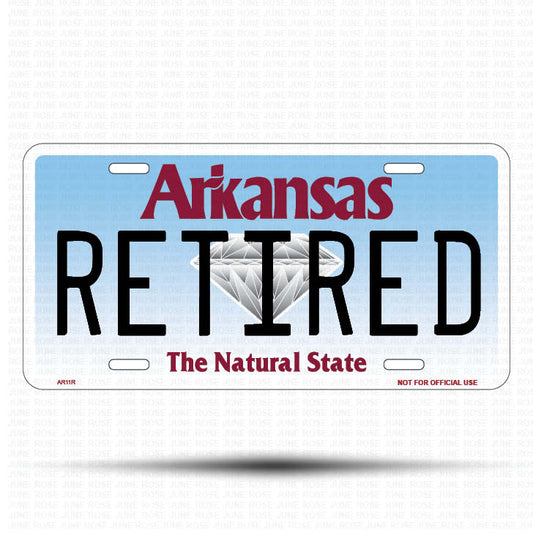 NATIVE Flat Aluminum License Plate | 6" x 12" | State Plate Front View Name Plate