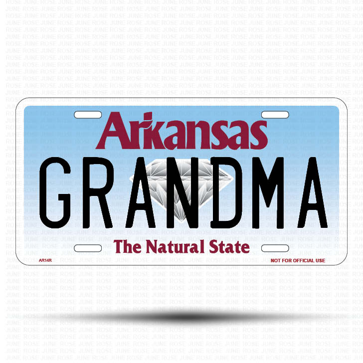 RETIRED Flat Aluminum License Plate | 6" x 12" | State Plate Front View Name Plate