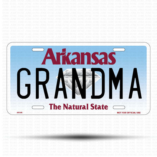 RETIRED Flat Aluminum License Plate | 6" x 12" | State Plate Front View Name Plate