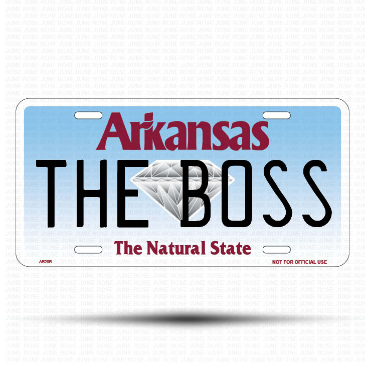 DAD Flat Aluminum License Plate | 6" x 12" | State Plate Front View Name Plate