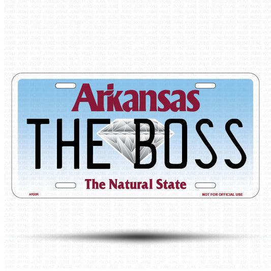 DAD Flat Aluminum License Plate | 6" x 12" | State Plate Front View Name Plate