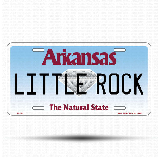 BLESSED Flat Aluminum License Plate | 6" x 12" | State Plate Front View Name Plate