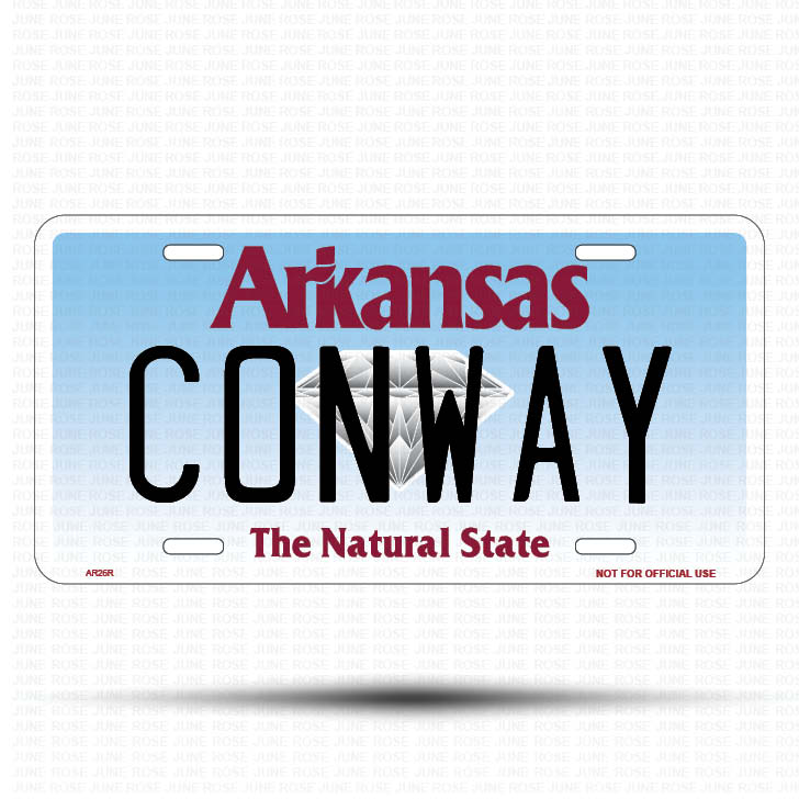 FORT SMITH Flat Aluminum License Plate | 6" x 12" | State Plate Front View Name Plate