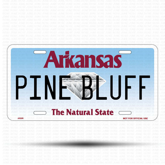 SPRINGDALE Flat Aluminum License Plate | 6" x 12" | State Plate Front View Name Plate