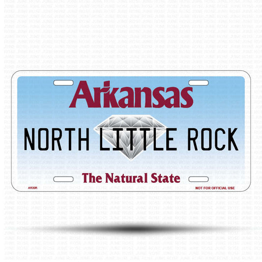 ROGERS Flat Aluminum License Plate | 6" x 12" | State Plate Front View Name Plate