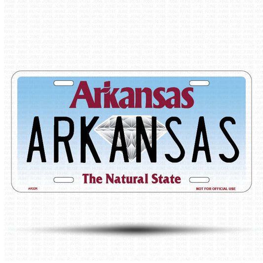 JONESBORO Flat Aluminum License Plate | 6" x 12" | State Plate Front View Name Plate