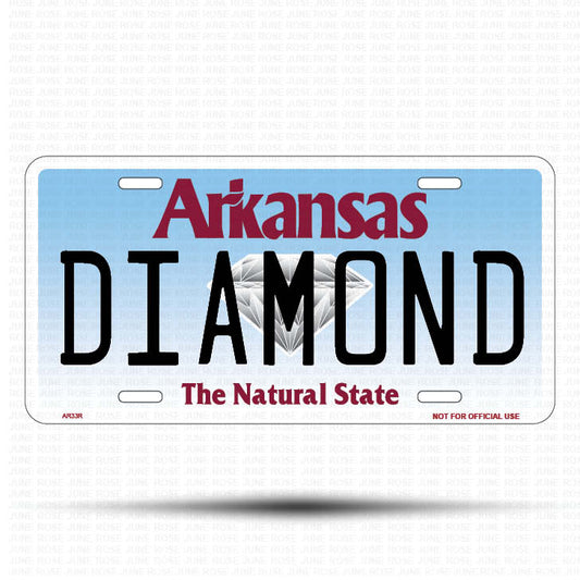 NORTH LITTLE ROCK Flat Aluminum License Plate | 6" x 12" | State Plate Front View Name Plate