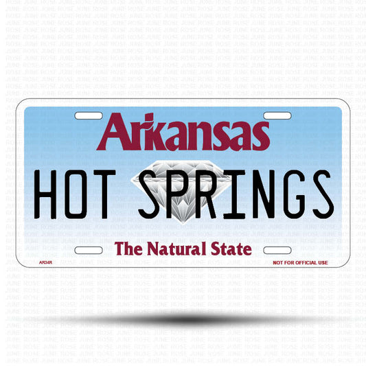BENTONVILLE Flat Aluminum License Plate | 6" x 12" | State Plate Front View Name Plate