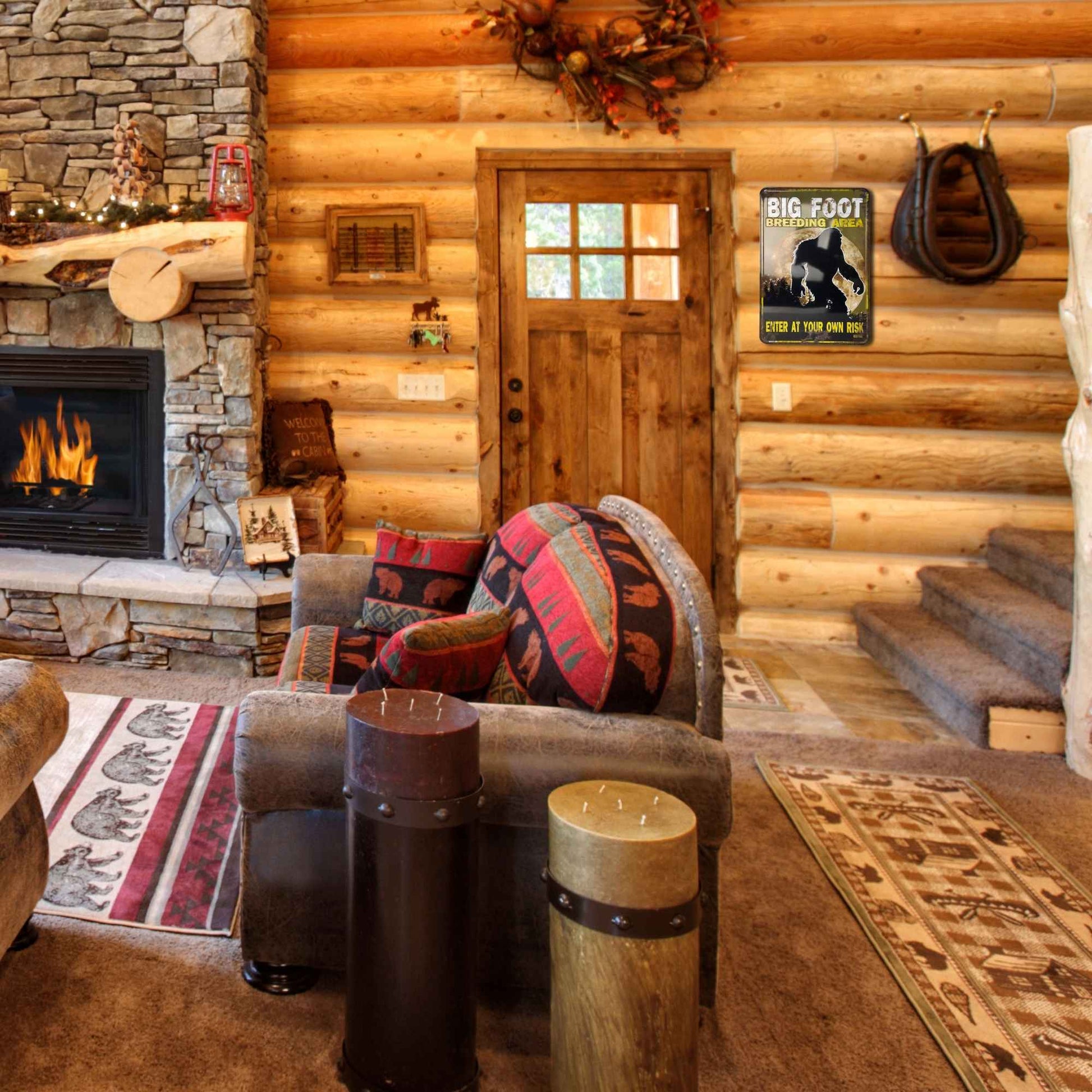 Big Foot Breeding Area Enter At Your Own Risk In Use Cabin
