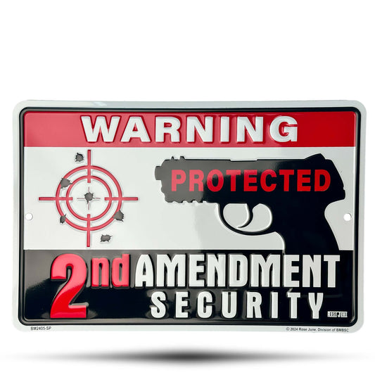Warning Protected 2 Amendment Security Front Side