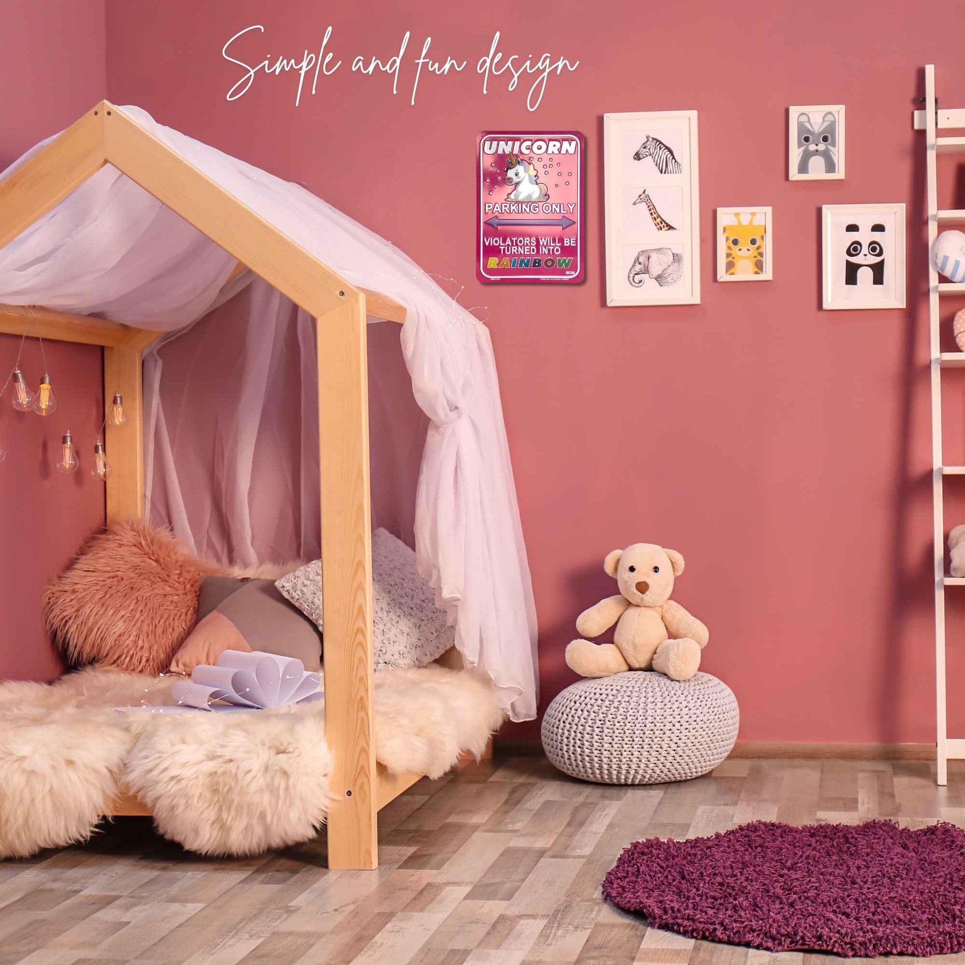Unicorn Parking Only Violators Will Be Turned Into Rainbow In Use Kids Bedroom