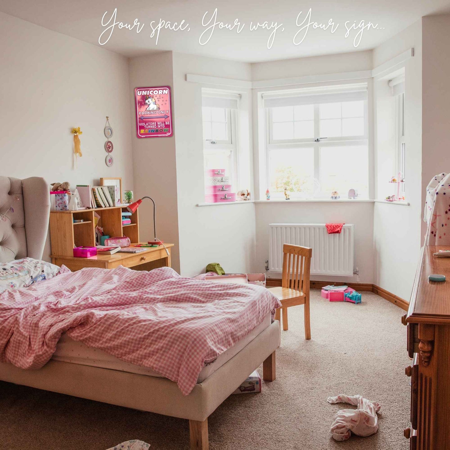 Unicorn Parking Only Violators Will Be Turned Into Rainbow Messy Bedroom