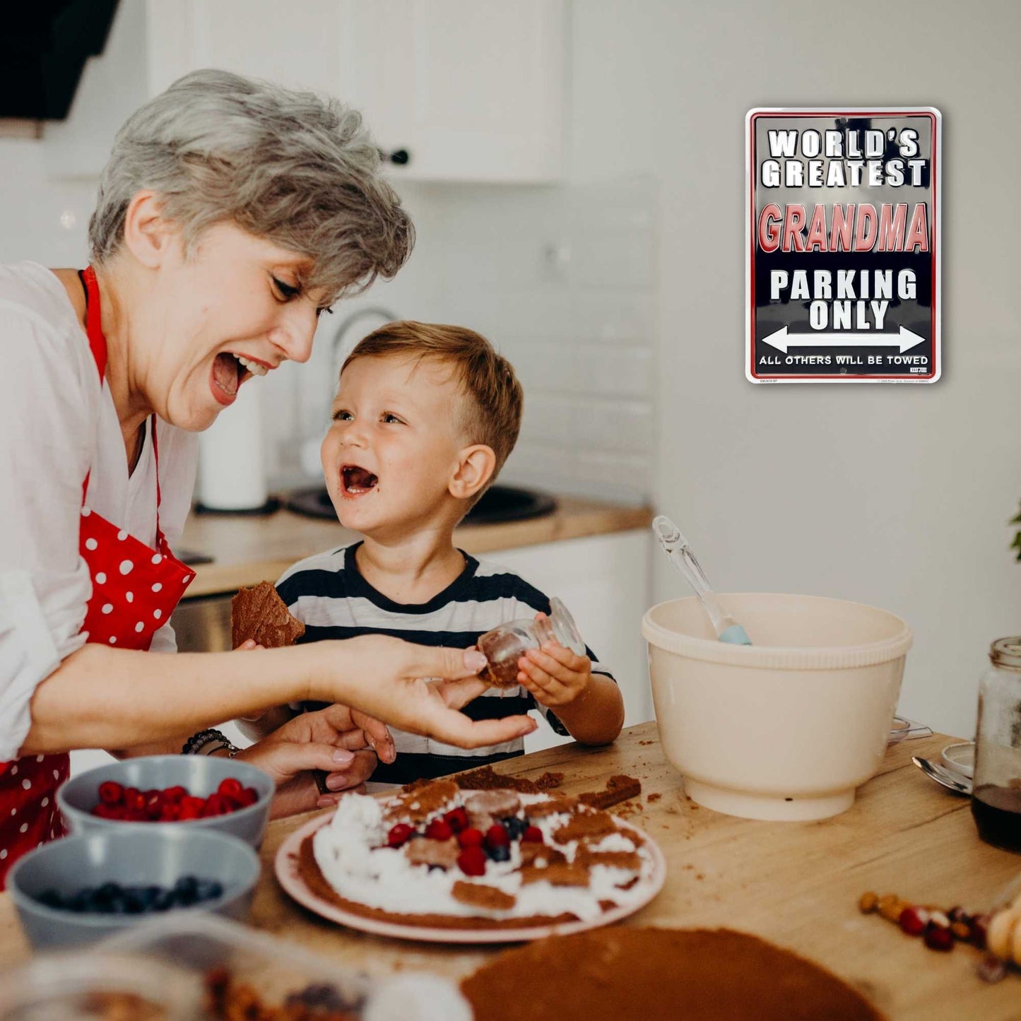 World's Greatest Grandma parking only all others will be towed In Use Kitchen Sign