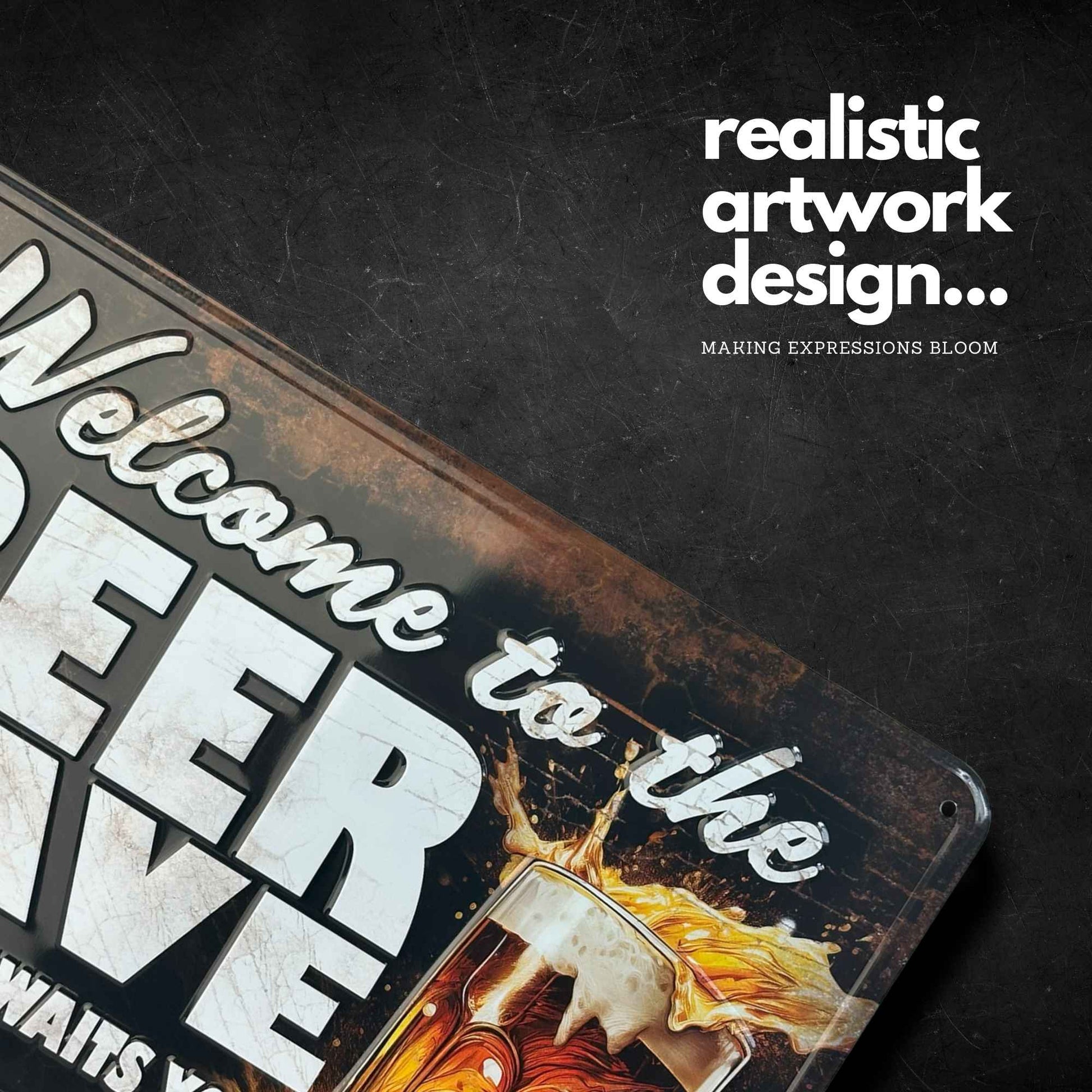 Welcome to the Beer Cave - A cold one awaits you artwork design