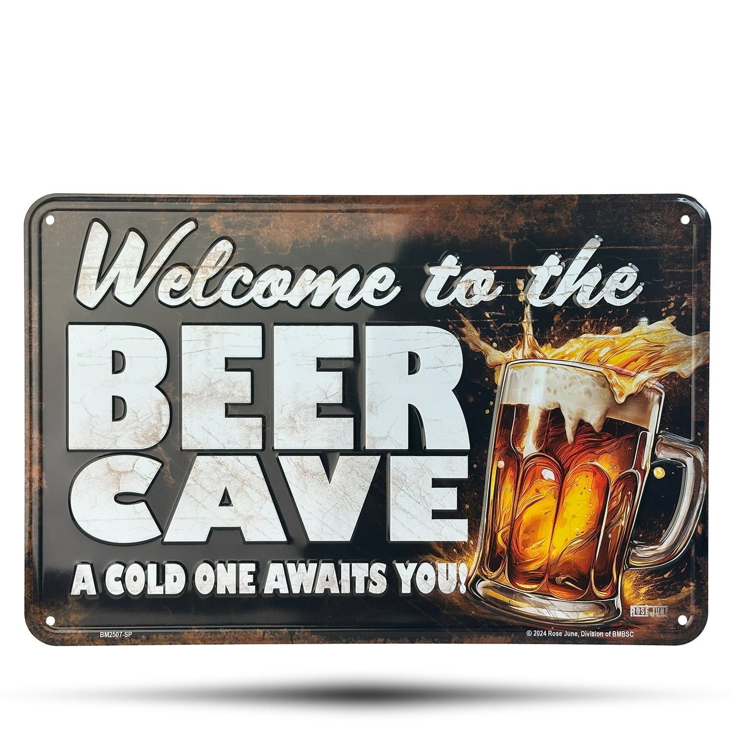 Welcome to the Beer Cave - A cold one awaits you front side