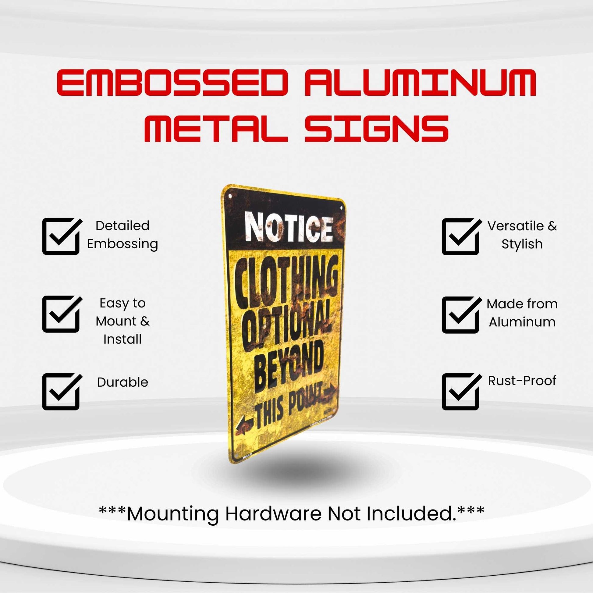 Notice Clothing Optional Beyond This Point Product Specs