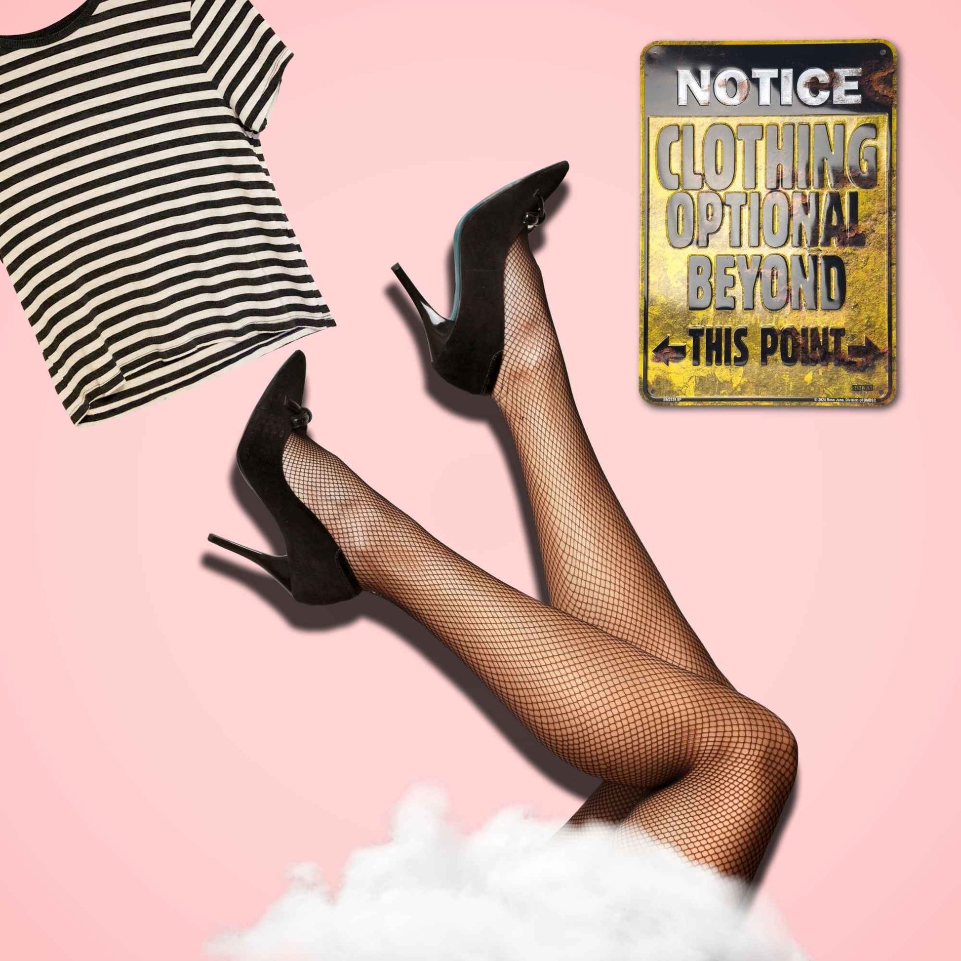Notice Clothing Optional Beyond This Point Lady Legs